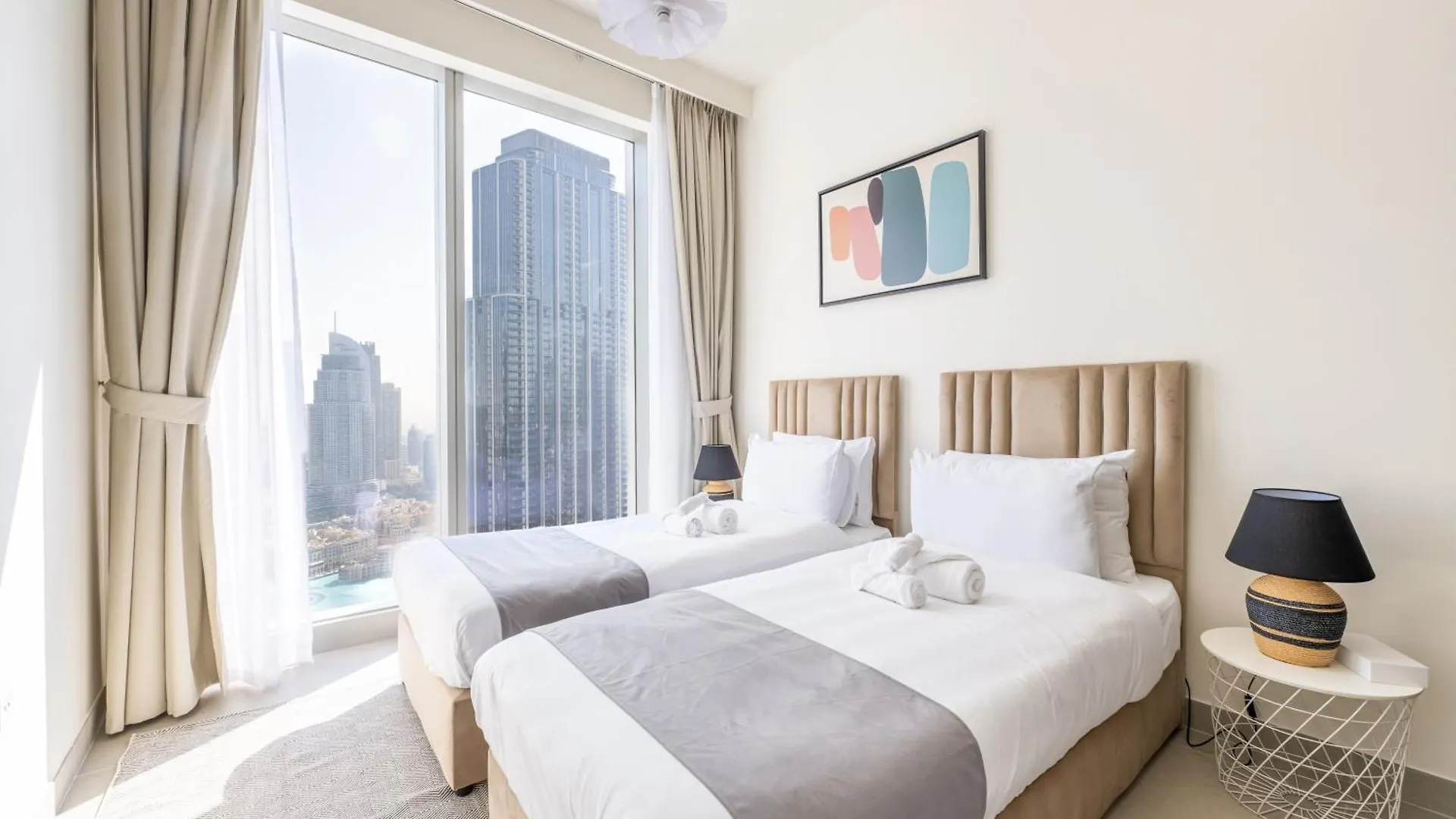 Luxury 3Br And Maid Room Forte Tower 1 With Fountain View Dubai